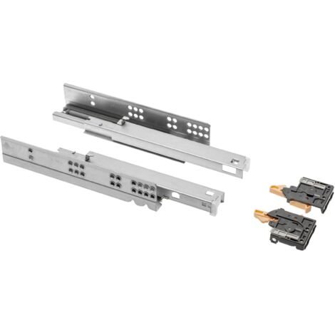 Lower Mounting Drawer Runners Soft Self-closing Full Extension 35kg Load 60000 Cycles Easy Assembly (1/5)