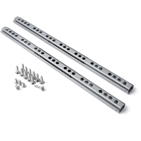 Drawer Slide Pair Ball Bearing Galvanized Steel 10kg Load Partial Stop (1/5)