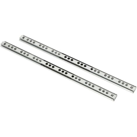 2 X Telescopic Ball Slides Soft Close Drawer Runners Galvanized Steel (1/5)