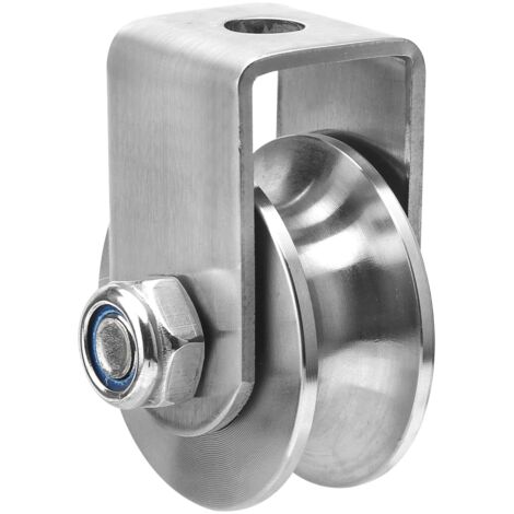 Stainless Steel U Shaped Pulley 2 Ball Bearings 200kg Load Fitness Lifting Ropes Cables (1/5)