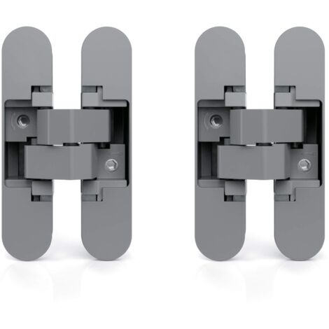 Invisible Door Hinge Set 2 Heavy Duty 40kg Load 180º Opening Zamak 3D Adjust Fire Tested (1/5)