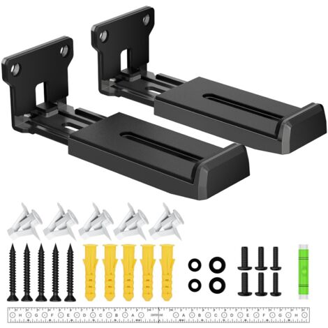 Universal Soundbar Wall Mount Bracket Adjustable Depth Sturdy Holds 33lbs Easy Install (1/5)