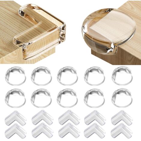 20 Pcs Table Corner Protectors Round Silicone Clear Baby Safety Furniture Protection (1/5)