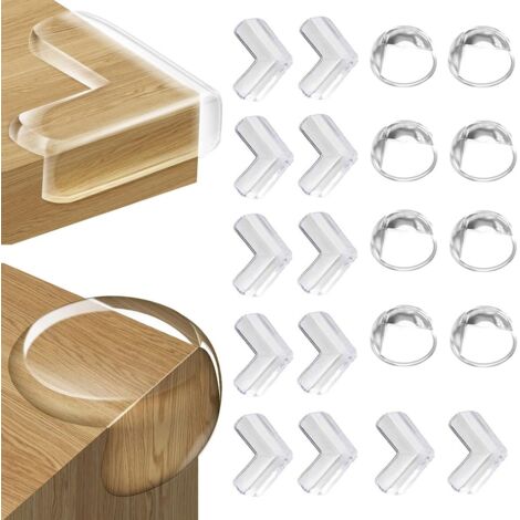 20 Corner Protectors for Furniture Table Super Glue Safety Eco-friendly Transparent (1/5)