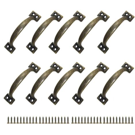 Rustic Zinc Alloy Door Knobs Handles Vintage Sturdy Versatile Barn Shed Doors (1/5)