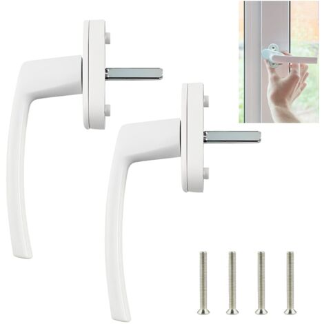 2 Pieces Aluminium Alloy PVC Window Handles 43mm Screw Hole Distance 35mm Pin Length (1/5)
