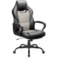 Adjustable Height Gaming Office Chair Reclining Backrest, Headrest, 360 Swivel Ergonomic PU