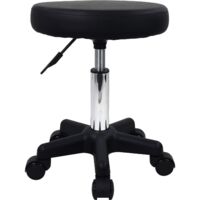 Adjustable Round Stool with Wheels 360 Rotation Height 435-590mm Load 135kg Easy Install