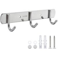 Stainless Steel 304 Wall Mounted Hook Bar for Clothes Towels Bath Kitchen