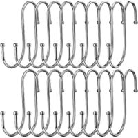 Stainless Steel S Hooks 18 Pack Heavy Duty Double Sided for Kitchen Bathroom Garden