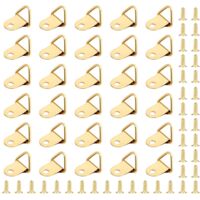 50 Picture Hooks Triangular Rings Frame Wall Hanger + 50 Screws for Photo Frames Furniture Decor