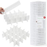 40 Adjustable Drawer Dividers Organizer for Underwear Socks Makeup Office Supplies