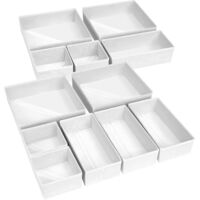 Foldable Breathable Drawer Organizers Non-woven 12 Pack 3 Sizes for Socks Bras Panties Ties Scarves