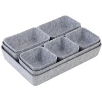 8 Pack Felt Drawer Organizers Stackable Modular Set for Desk Bathroom Kitchen Bedside Table