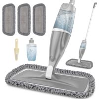 Spray Mop 3 Microfibre Pads 15oz Sealed Tank 360 Rotating Hardwood Laminate Floor Cleaning