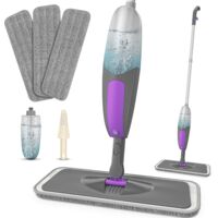 Microfibre Spray Mop with Reservoir 3 Reusable Pads Wet Dry 360 Rotating