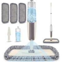 Upgraded Spray Mop Microfibre 3 Washable Pads 410ml Reservoir 360 Rotating Head