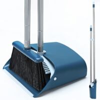 52 Inch Extendable Handle Dustpan and Standing Mop Set for Home Office Floor Cleaning