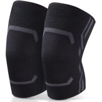 2 Pack Compression Knee Sleeves Support Joint Injury Prevention Non Slip