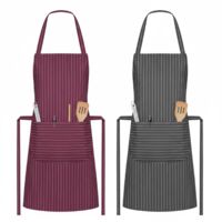 2 Pack Adjustable Waterproof Kitchen Aprons with 2 Pockets for Women Men Gardening Barbecue