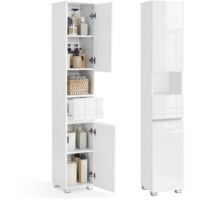 Bathroom Storage Cabinet Adjustable Shelves Drawer Multiple Compartments