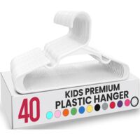 40 Pack Non Slip Kids Plastic Hangers Durable Thin Space Saving