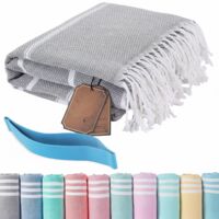 XXL Cotton Beach Towel Quick Drying Absorbent Multicolor Fringe Multifunctional Travel Holiday