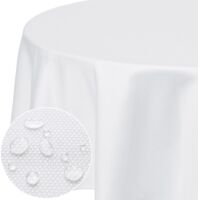 Outdoor Round Jacquard Geometric Tablecloth Stain Resistant Water-repellent Protector for Garden