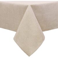 Rectangular Linen Look Tablecloth Washable Waterproof Indoor Outdoor