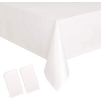 2pcs Biodegradable Plastic Tablecloths Disposable Party Table Covers for Indoor Outdoor Events