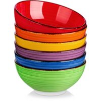 Stoneware Soup Bowl Set 6pcs 800ml Microwave Dishwasher Safe