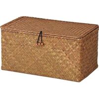 Seagrass Storage Baskets With Lids Woven Multifunctional Home Office