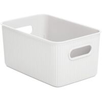 Plastic Storage Baskets Boxes 5L Integrated Handles Recycled Compact Stackable Versatile