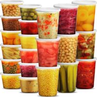 48 Sets Food Containers with Lids Airtight Reusable Microwave Freezer Dishwasher Safe