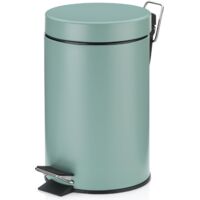 3L Metal Pedal Bin with Inner Bucket Compact Trash Can for Bathroom Kitchen Office