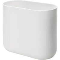 Compact Plastic Waste Bin for Bathroom Kitchen Office Slim Oval Design Sturdy Durable