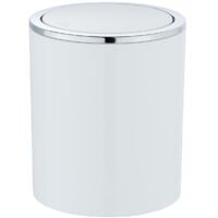 Mini Bathroom Bin With Lid 2L Plastic Swing Lid for Waste Storage