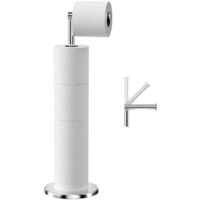 Stainless Steel Toilet Paper Holder Stand Foldable Heavy Base Anti-rust