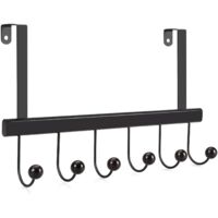 Over Door Coat Rack 6 Rotating Hooks for Coats Towels Bags Space Saving