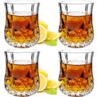 Lead Free Glass Shot Glasses 4cl Set of 4 Heavy Base Dishwasher Safe for Vodka Tequila Liqueurs