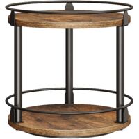 2 Tier Swivel Spice Rack Organizer Rotating Tray Kitchen Countertop Dining Table Dressing Desk