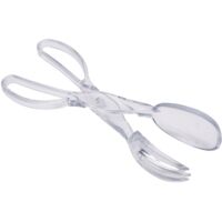 Plastic Salad Servers Detachable Scissor Acrylic Clips OneHanded Operation