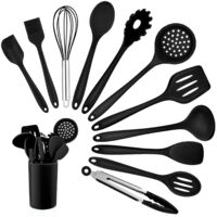 12 Piece Silicone Kitchen Utensil Set Heat Resistant Non-Stick Dishwasher Safe With Container