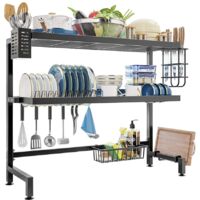 3 Tier Over Sink Dish Drainer Rust Proof With Utensil Holder Board Kitchen Storage Organization