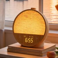 Daylight Alarm Clock Sunrise Light 2 Alarms RGB Mood Lamp 10 Sounds Timer Snooze Dimmable Display