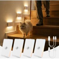 Rechargeable Motion Dusk Sensor Night Light 3 Modes 3 Colors 4 Pack