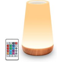 Rechargeable Bedside Lamp 13 RGB Colours Touch Remote Timer Portable