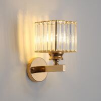 Modern Crystal Wall Sconce E27 K9 Crystal Metal Base Bedroom Bedside Corridor Hallway Lighting