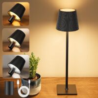 Wireless Rechargeable Touch LED Table Lamp Adjustable Color Brightness IP54 Waterproof