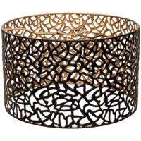 Metal Lampshade Vintage Modern Drum Shape Openwork Pattern for Floor Pendant Table Ceiling Light